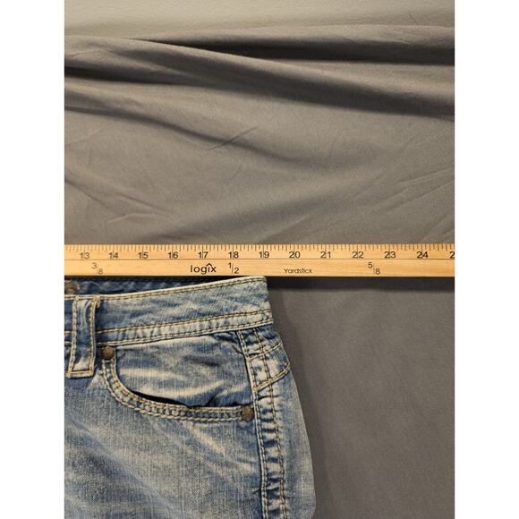 Seven7 Shorts Women's 20 Stretch Denim Mid-Rise Distressed Blue Cotton - Picture 2 of 12